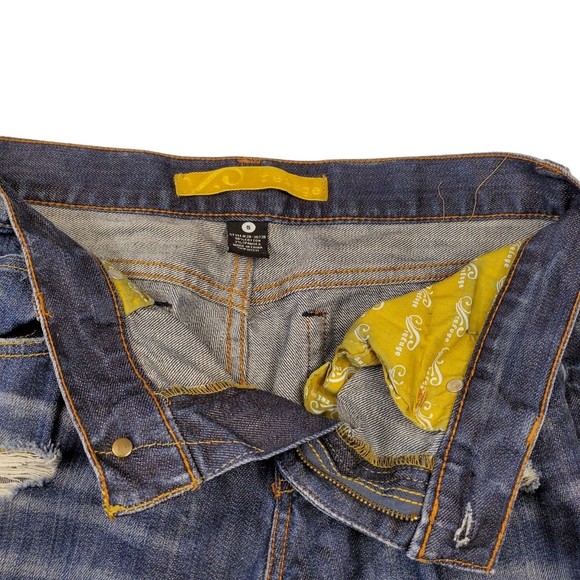 Refuge Jeans Womens Size 5 Style 2B-3623BBlue Distressed 5 Pocket Cotton Spandex - Picture 4 of 16